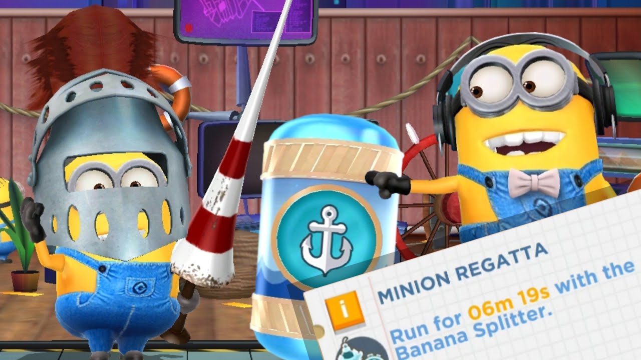 Minion Rush DJ and Knight costumes at Minion Regatta rewards gameplay walkthrough minions game