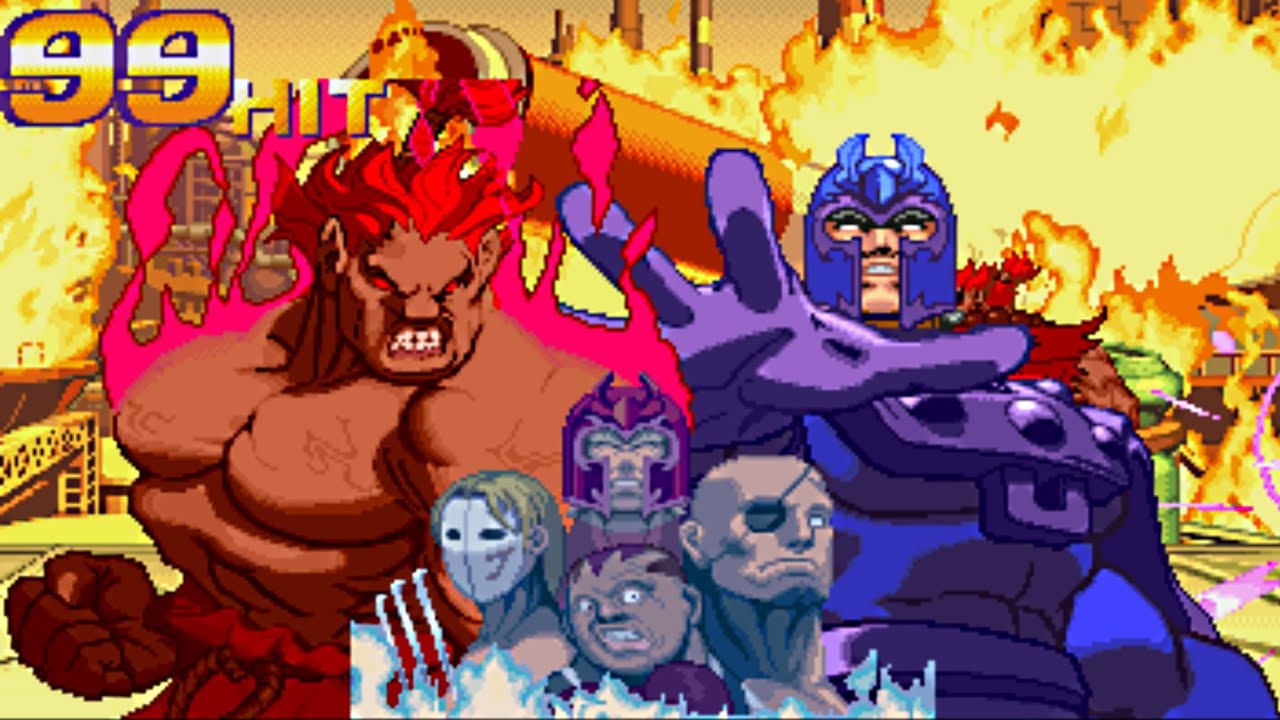 [TAS] X-MEN VS STREET FIGHTER - エックスメン VS ストリートファイター (豪鬼 - MAGNETO - GOUKI LEVEL 8 HARDEST) ARCADE