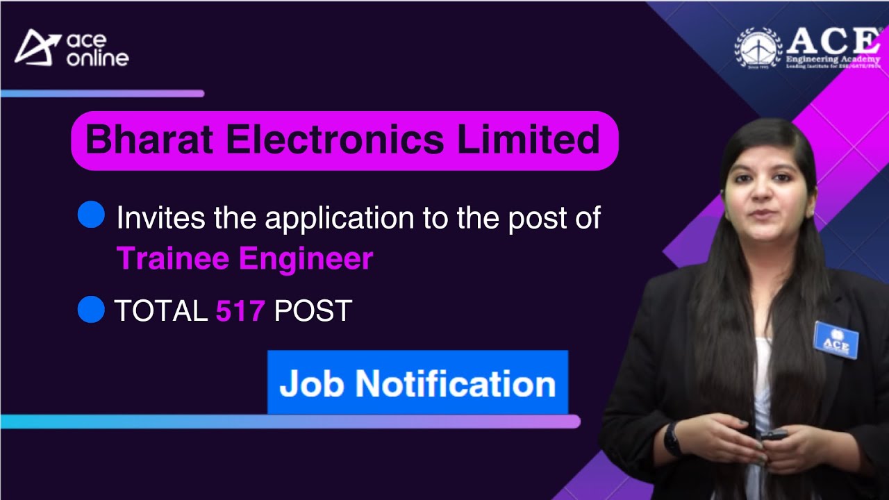 BEL Trainee Engineer Recruitment 2024 Notification 517 Vacancies | Last Date:  13/03/2024