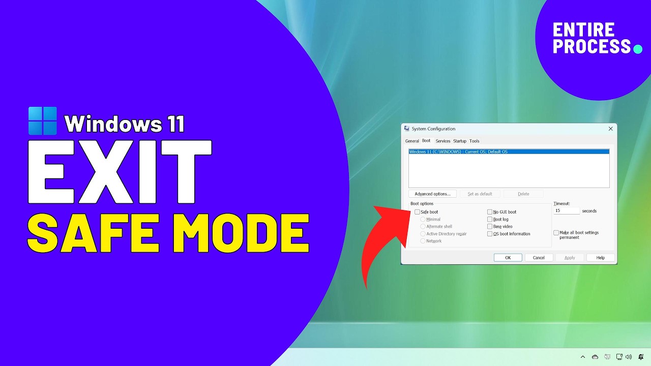 Windows 11: Exit Safe Mode using CMD, WinRE, msconfig, Start