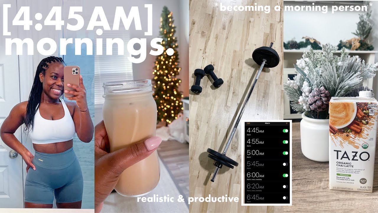 4:45AM MORNING ROUTINE | how to become an *early* morning person + healthy habits for weight loss