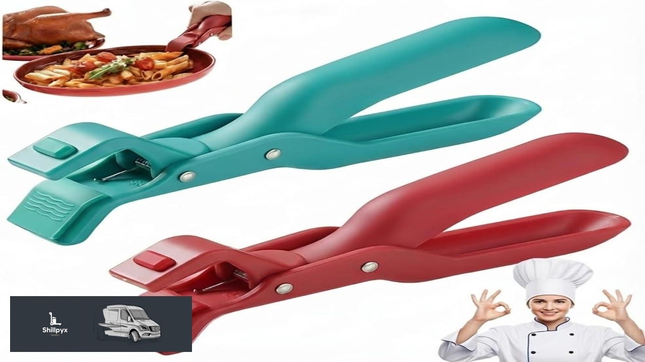 2 Pack Hot Plate Gripper Tongs Hot Plate Gripper Multi function Anti Scald Bowl