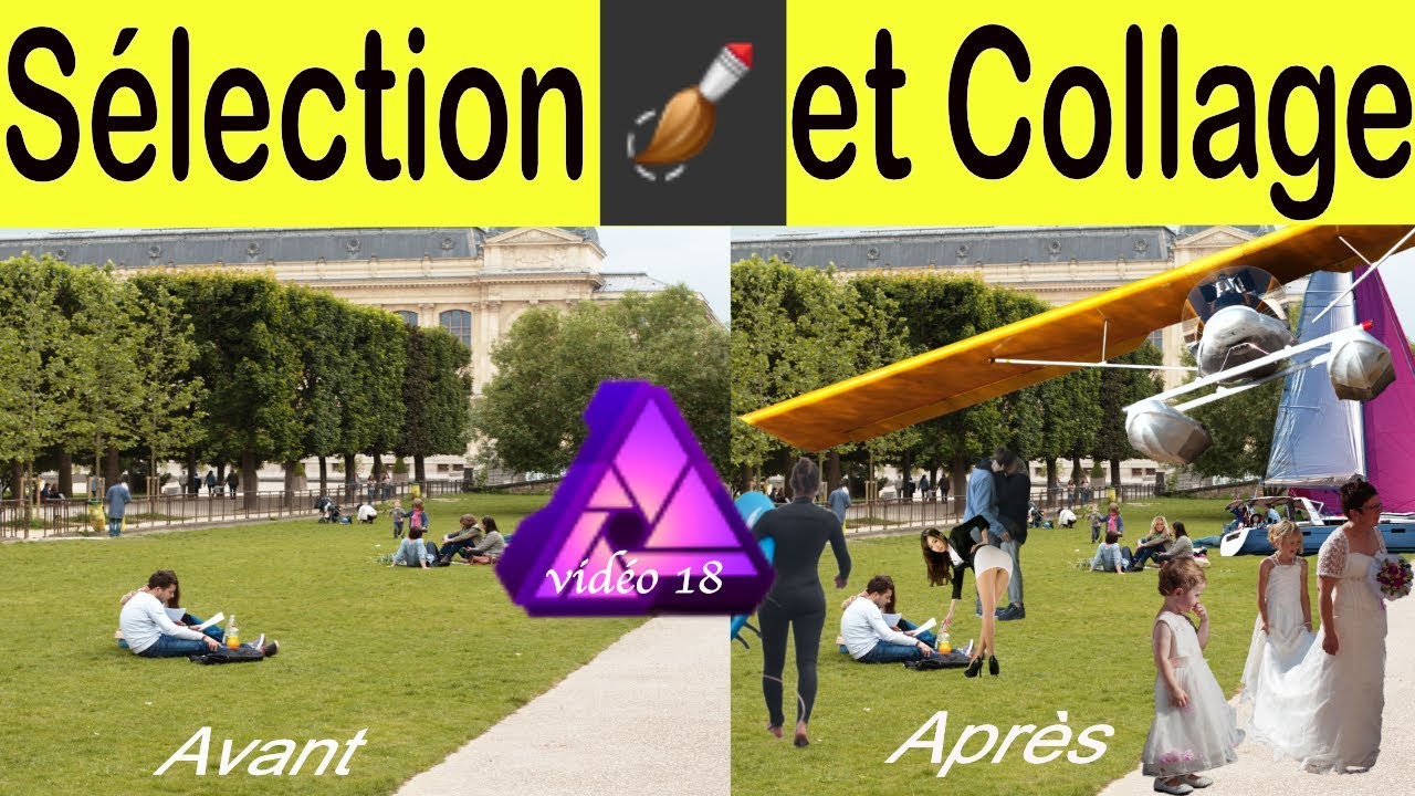 vidéo 18 tuto français Affinity photo : COLLER DES ÉLÉMENTS DANS VOS MONTAGES