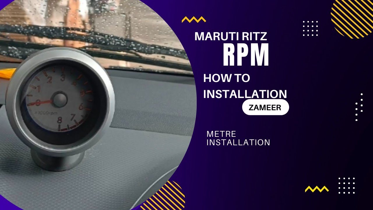 how to install tachometer{RPM}meter Maruti Ritz OEM genuine