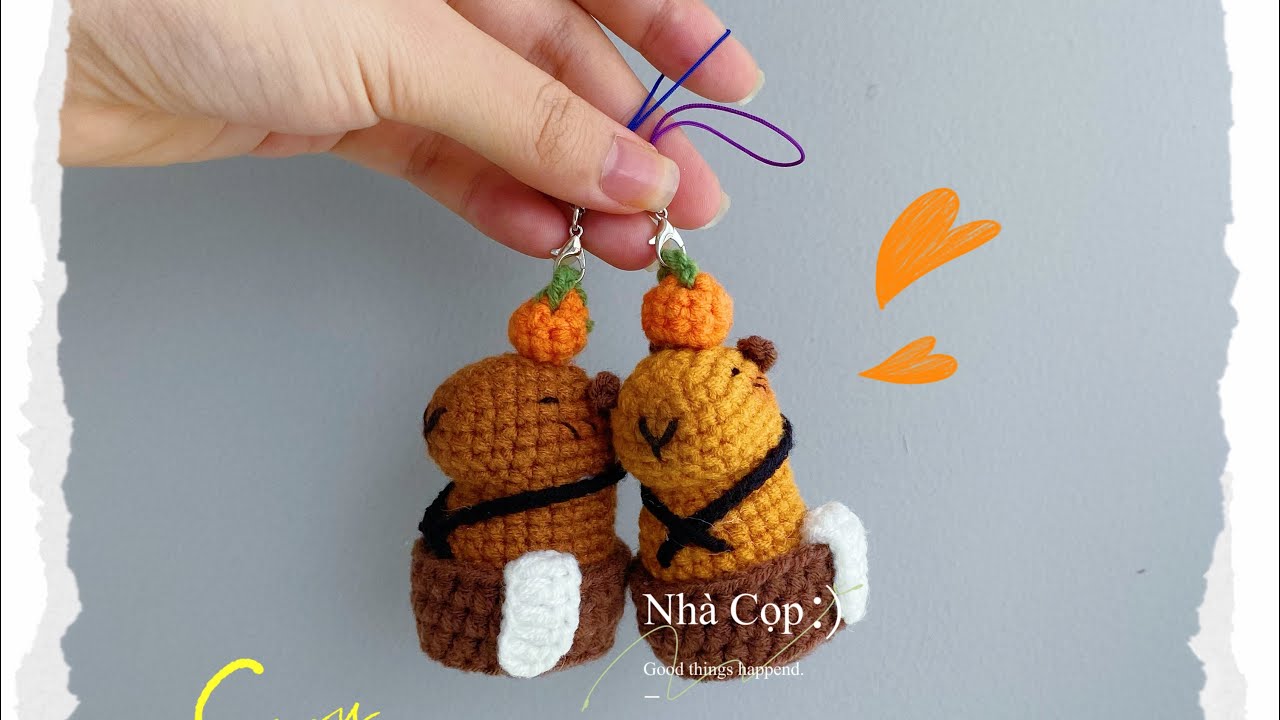 How to crochet CAPYBARA HOT SPRING BATH / Hướng dẫn móc chuột lang nước tắm bồn nước nóng 😆