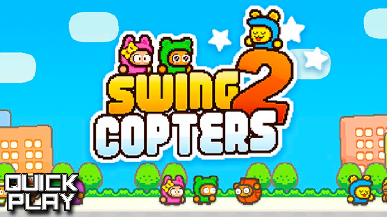 Swing Copters 2 - Gameplay of a Frustrating Game from the Creator of Flappy Bird! (Quick Play)