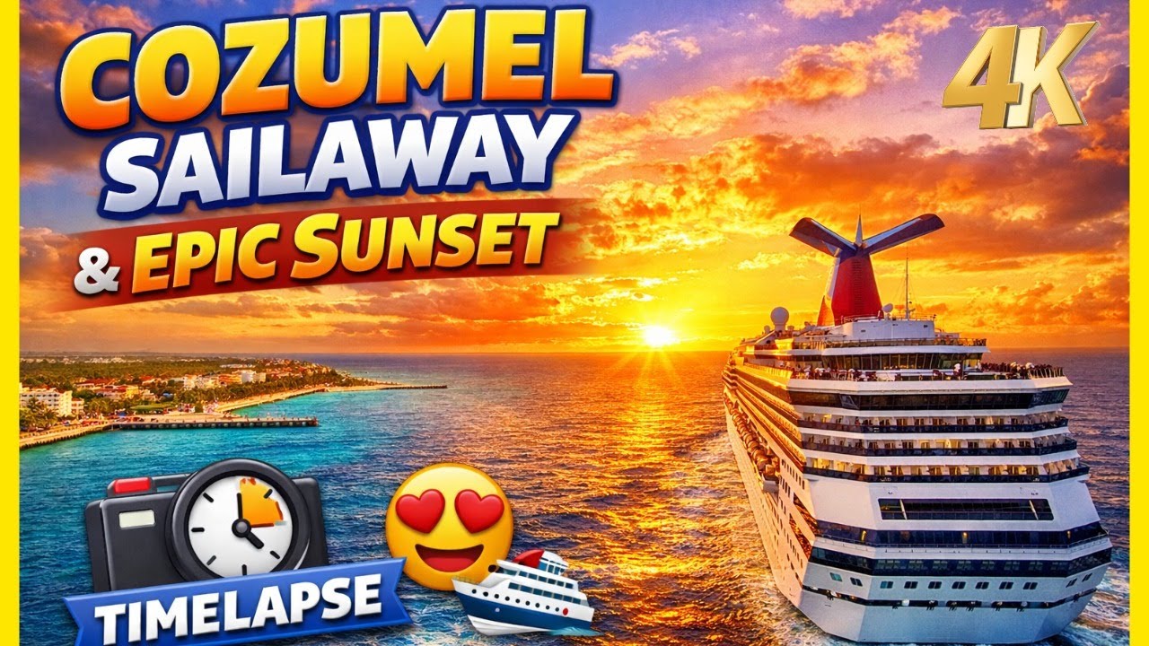 Идеальное путешествие на Косумеле + потрясающий закат | Таймлапс с Carnival Liberty