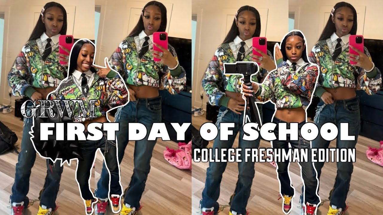 GRWM: FIRST DAY OF SCHOOL || freshman year, ootd, chit-chat, whats in my backpack, pictures, etc☆