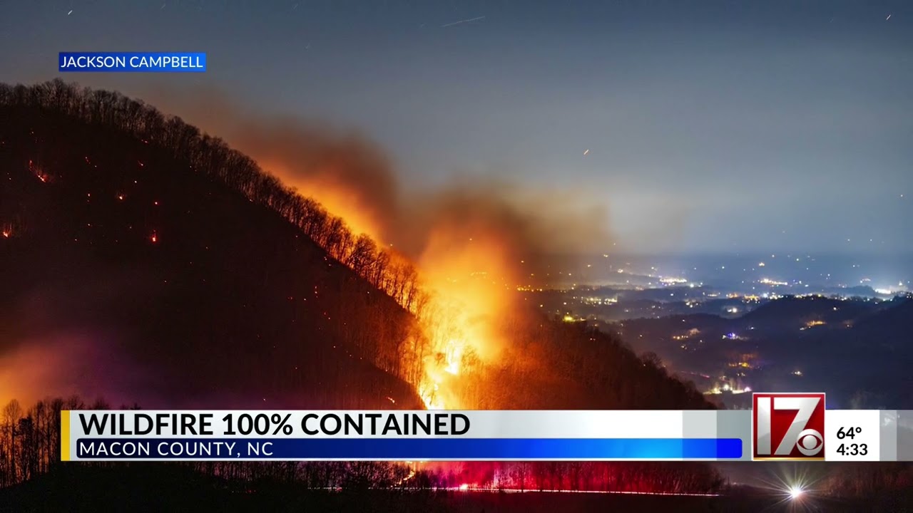 Franklin North Carolina Wildfire Macon County Contained Jackson Campbell Photography
