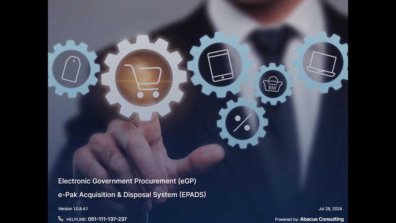 Supplier Registration and online bidding in EPADS (E-PAK Acquisition and Disposal System)