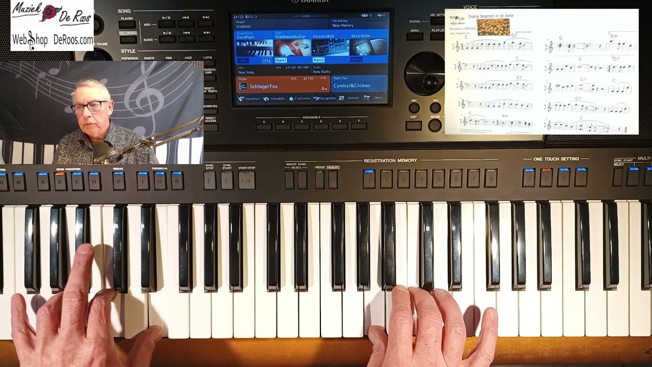 ORANJE BLOEMEN IN DE LENTE. Muziekuur GRATIS bladmuziek niv ORANJE. Zie beschrijving. Muziek De Roos