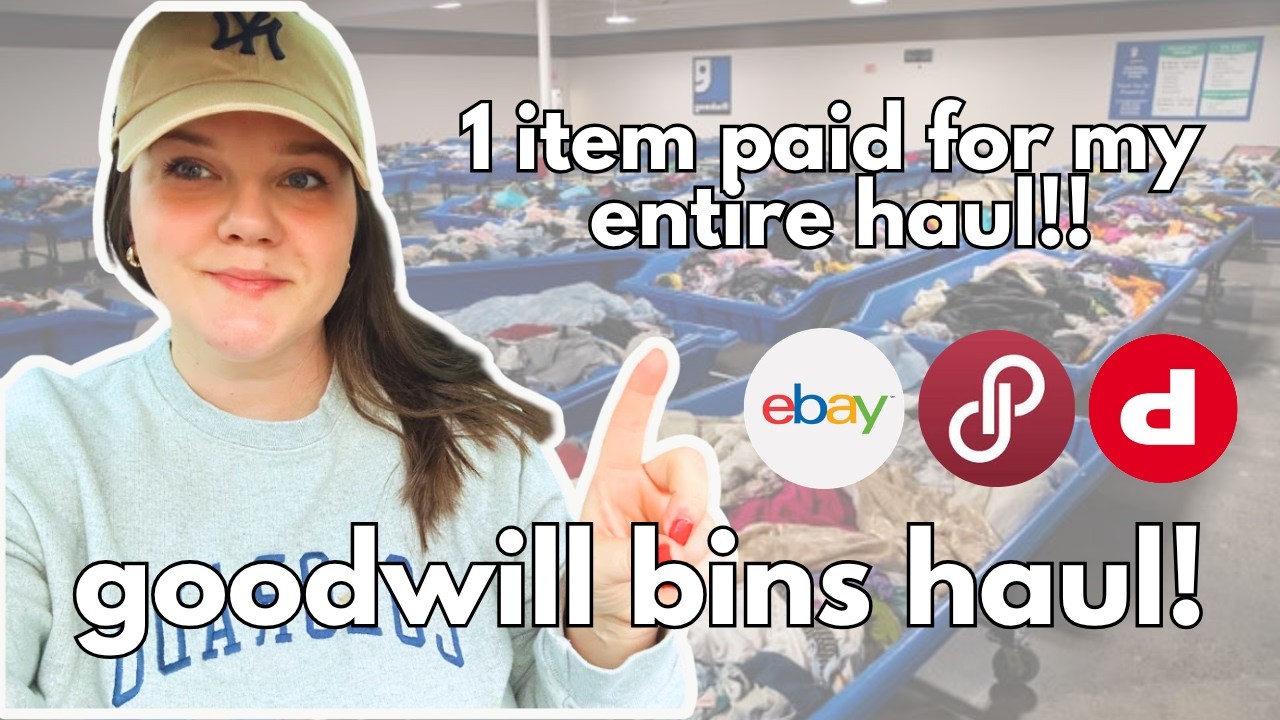 1 Item paid for my ENTIRE haul! Goodwill Outlet Bins Haul!