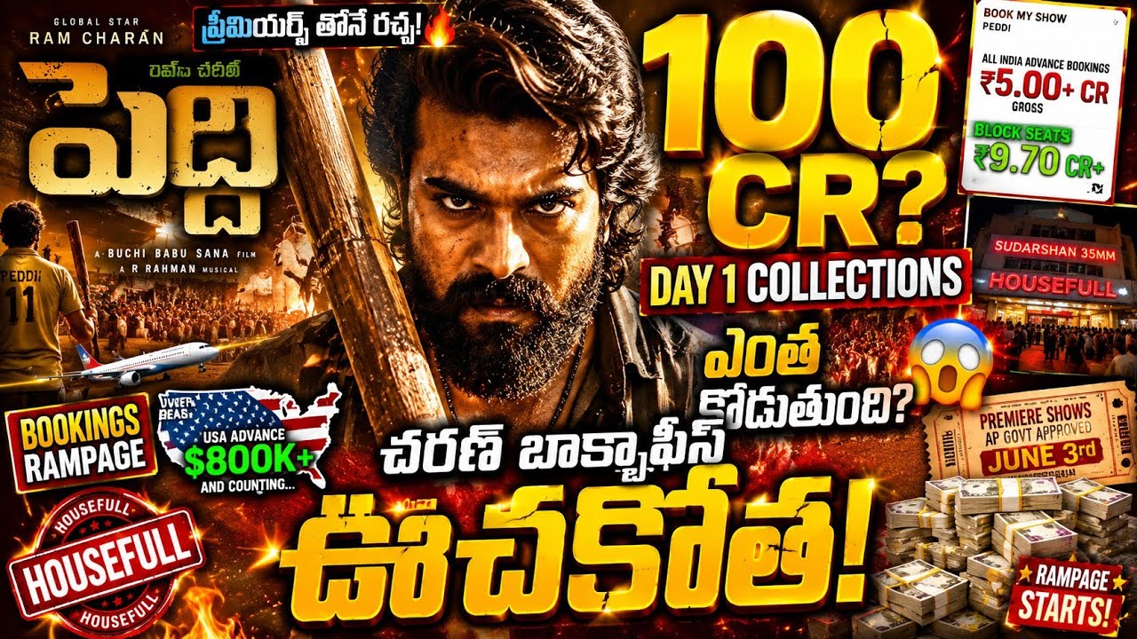 Мировые кассовые сборы фильма &laquo;Peddi&raquo; за 1-й день 🔥 Кассовые сборы фильма Ram Charan &laquo;Peddi&raquo; | ка...