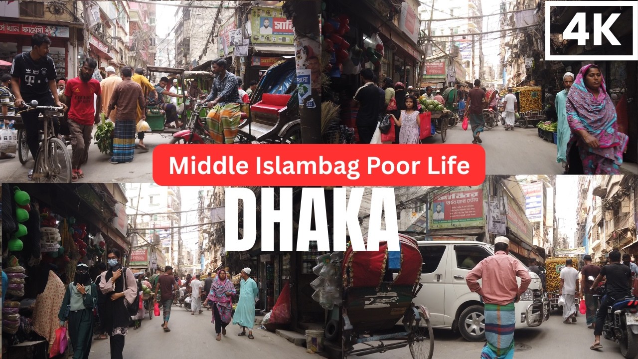 Dhaka Islambag At Middle Poor Area Street Walking Tour. Poor Life Style In Dhaka Bangladeshi People