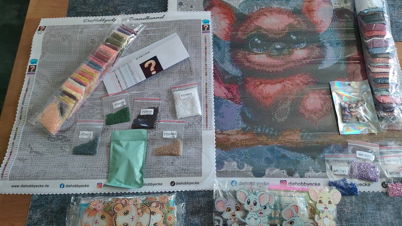 DieHobbyecke Mystery Nr. 12 + Fledermaus von Pummelhummel  Diamondpainting Unboxing Spoiler