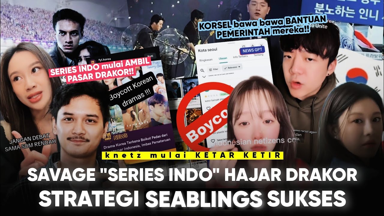 Perang BELUM USAI Series INDO HAJAR DRAKOR “Knetz bawa2 Bantuan Pemerintah Korsel” Kreator diserang