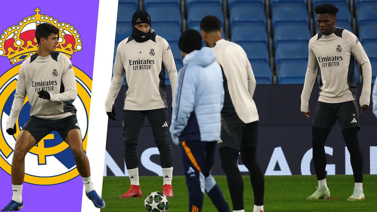 Último ENTRENAMIENTO del REAL MADRID en MANCHESTER para enfrentarse al CITY | CHAMPIONS LEAGUE