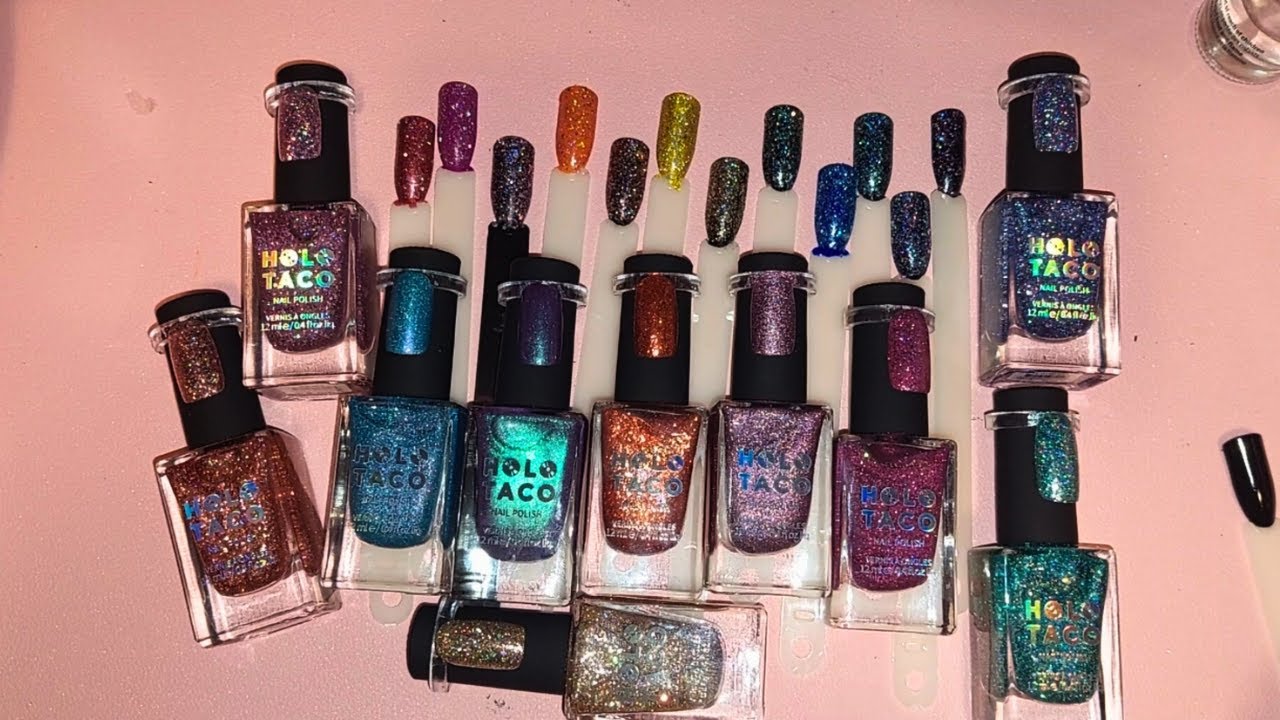 TWO HOLO TACO sets! Ah ah ah! (Thunder) #nailart