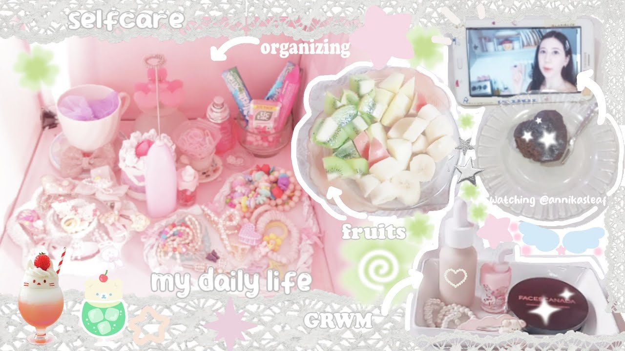 TRYING SELFCARE TO RELAX AFTER EXAMS 🎀✉,GRWM,organizing shelves,accessories,eating,non school days