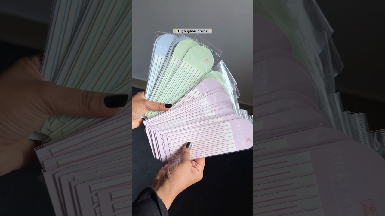 Highlighter Strip Sticky Notes 🌷✨🎀