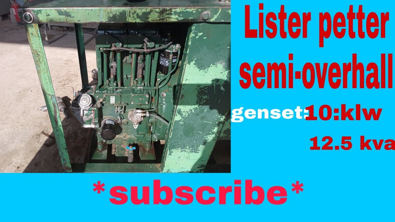 Lister petter generator semi-overhall replaced piston ring and cylinder liner and install.....
