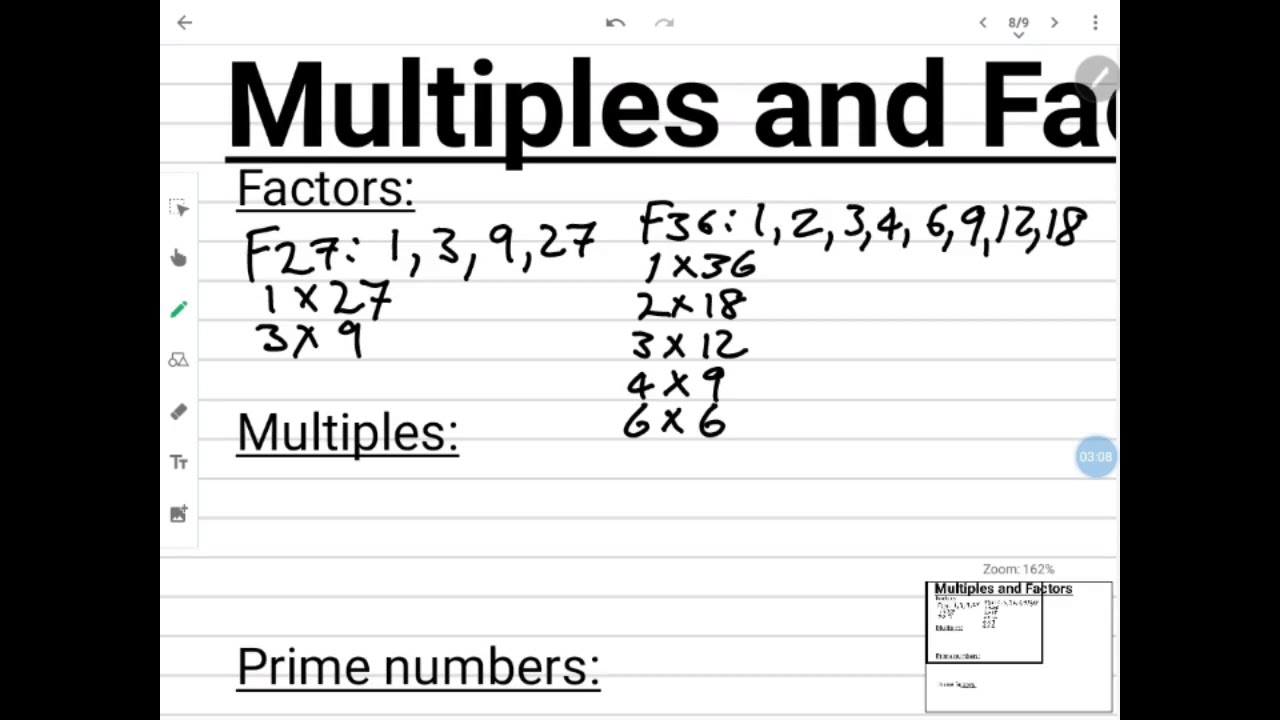 Grade 9 Maths Factors 20210127