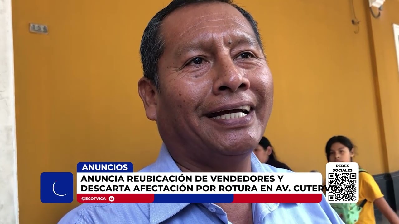 Ica: anuncia reubicación de vendedores y descarta afectación por rotura en Av. Cutervo