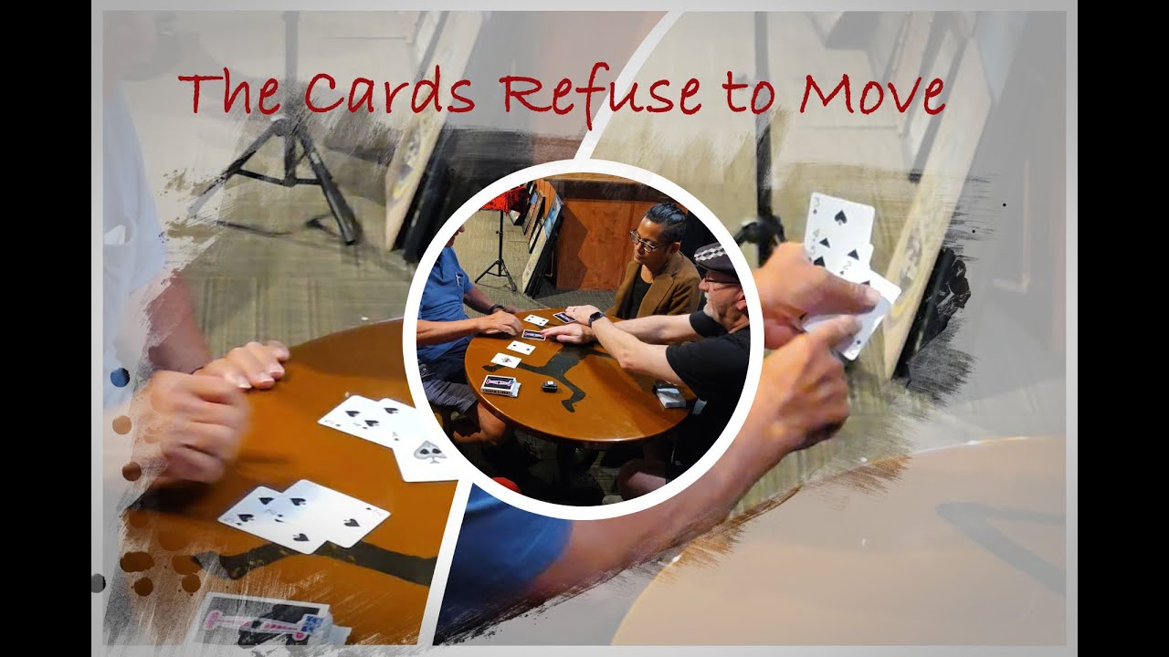 The Cards Refuse to Move: Pareras, Maven, Ackerman, Tams, Chung, and Frame. #CardMagic #CloseupMagic