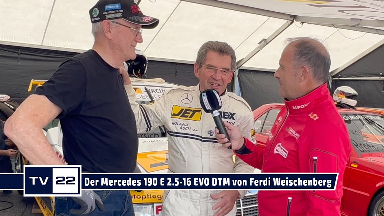 MOTOR TV22: Der Mercedes 190 E 2.5-16 EVO DTM von Ferdi Weischenberg mit dem Fahrer Roland Asch 2022