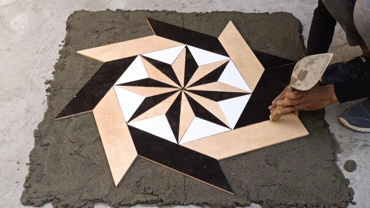 how to create centre 8 flower ceramic design