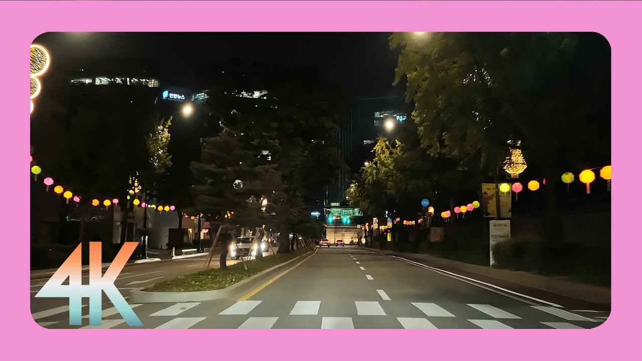 Driving in Seoul 4K - Night Driving Downtown