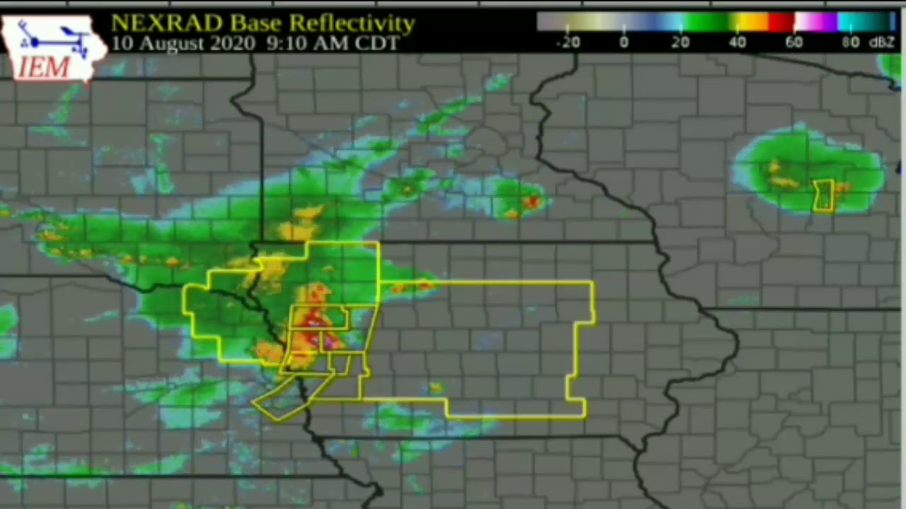 Derecho of August 10th 2020 - Radar Loop