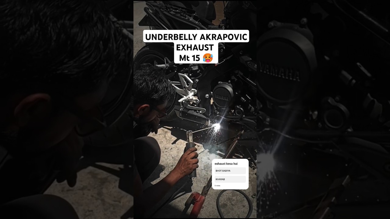 mt 15 akrapovic exhaust 🥵|| loud exhaust in mt 15 #mt15 #uk07rider #elvishyadav #exhaust #rider
