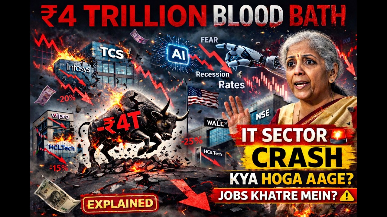 ₹4 Trillion Wiped Out! 😱 IT Sector Bloodbath | Are AI & Jobs in Danger? (Explained)