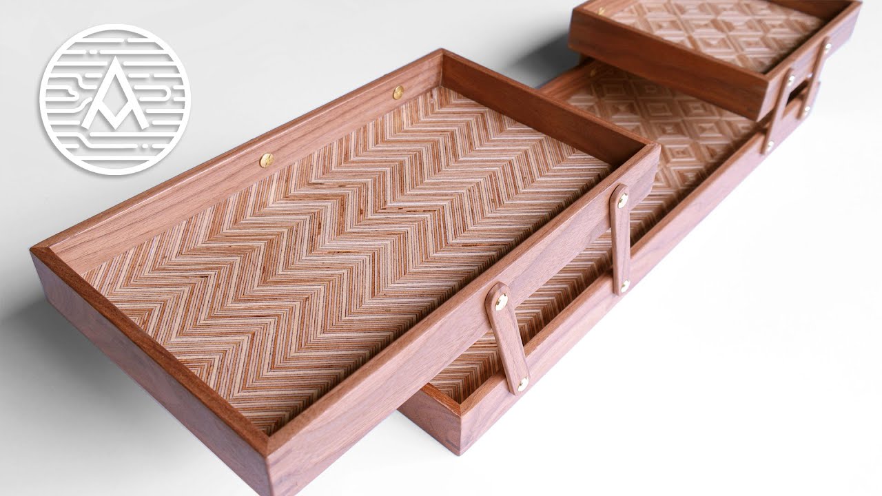 Making Patterned Plywood and Walnut Storage Trays