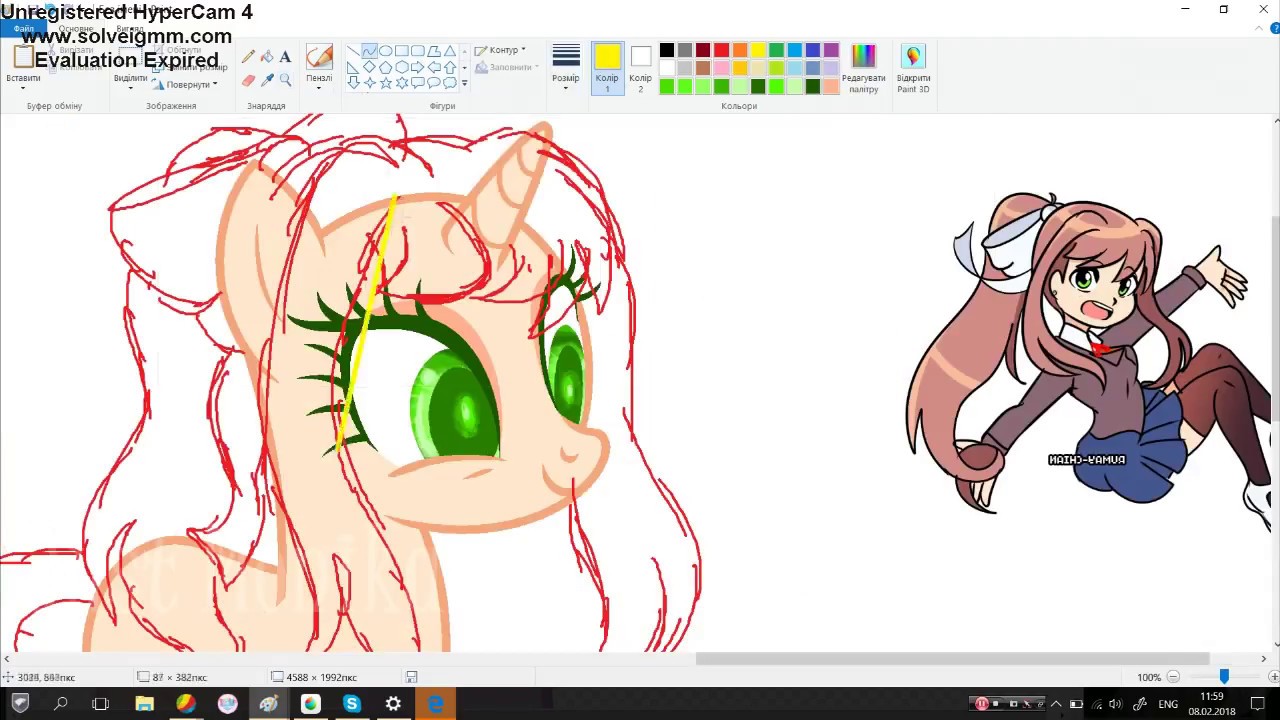 - |MLP|DDLC|Speedpaint: Monika| Ponification| - {MC Speedpaint}