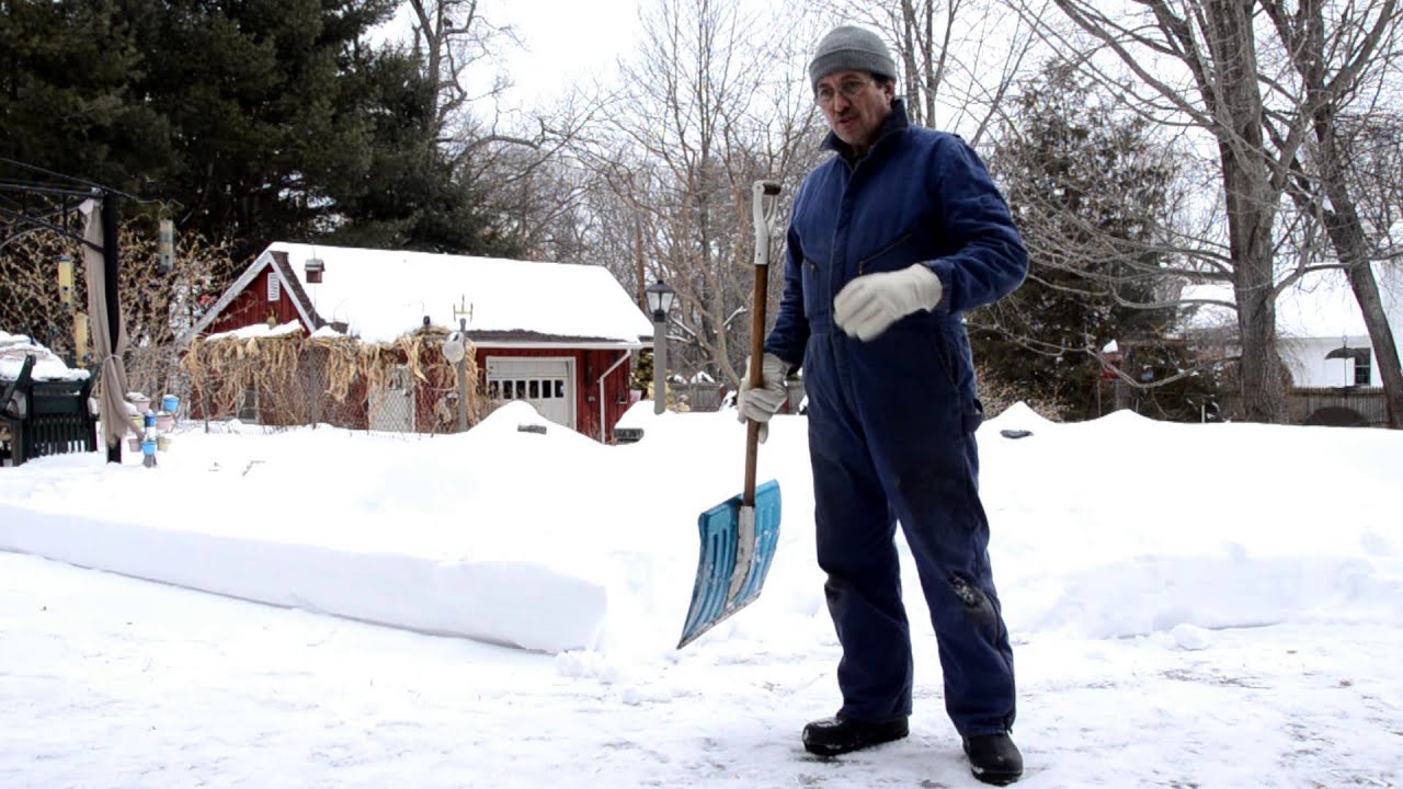 How to shovel snow the easiest & safest way! Aching back NO MORE