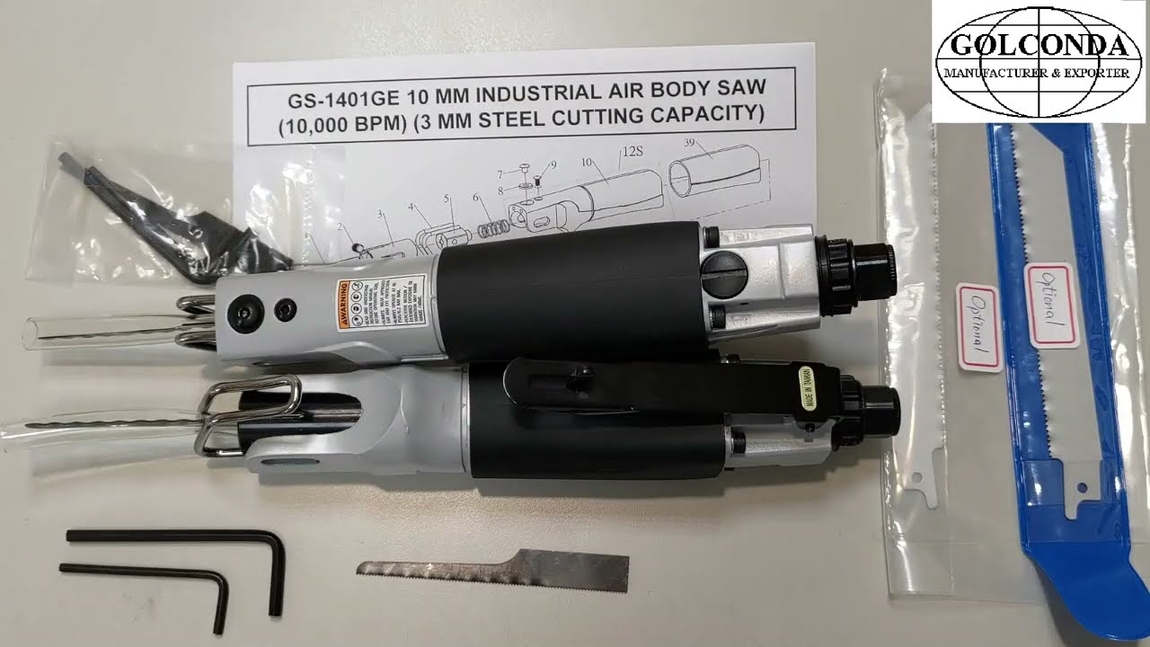 GS-1401GE MULTI-USAGE 10 MM INDUSTRIAL AIR BODY SAW (10,000 BPM) (3 MM STEEL CUTTING CAPACITY)