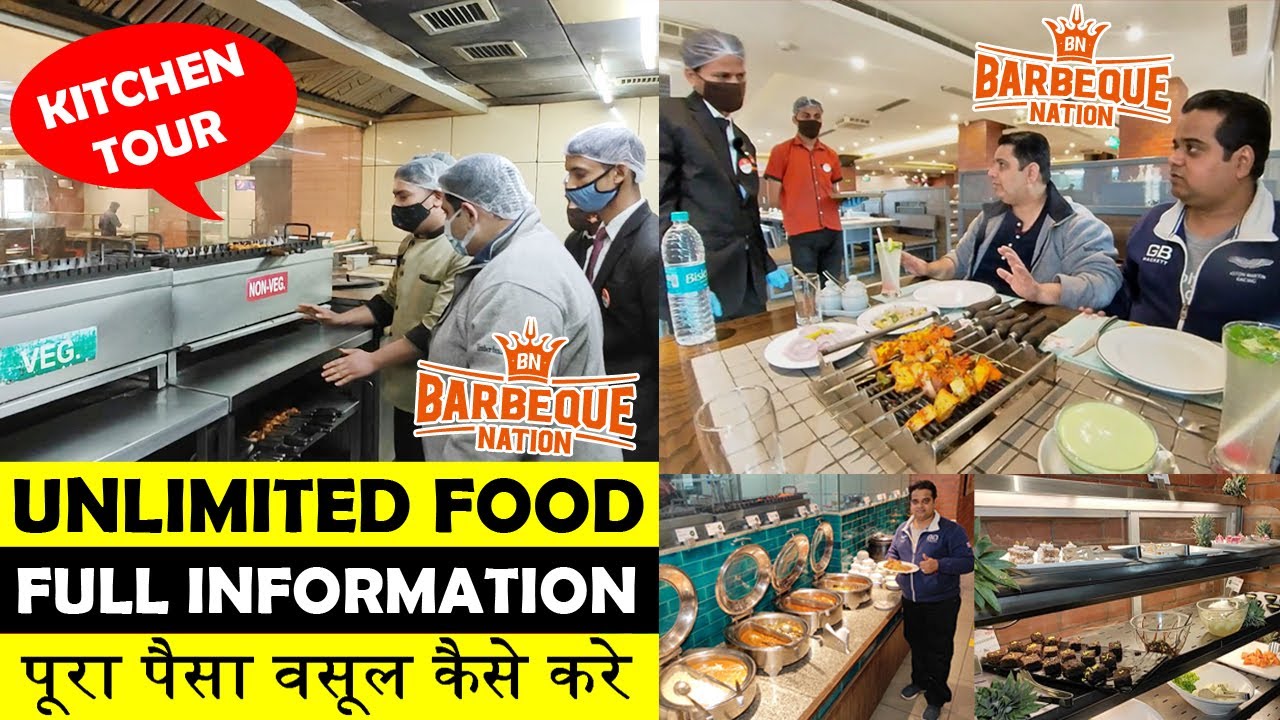 Barbeque Nation Unlimited Buffet Lunch Dinner !  Unlimited Food in Delhi ! Indian Food Vlogs
