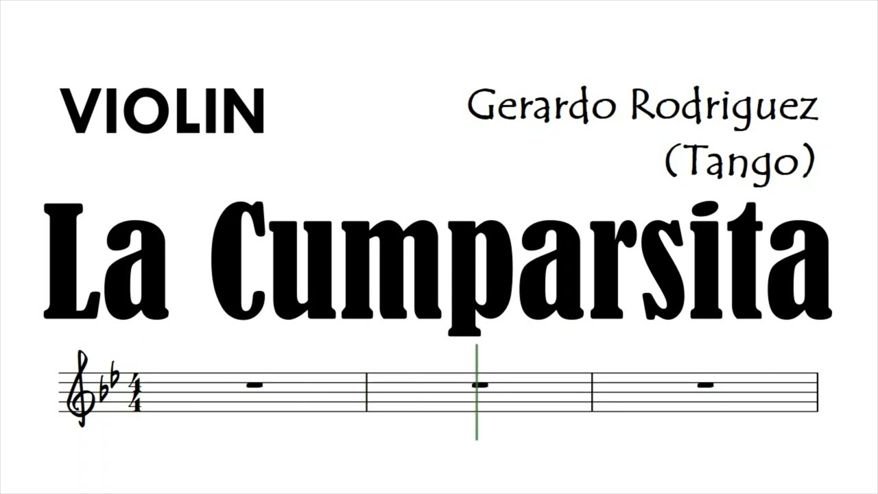La Cumparsita Violin Sheet Music Backing Track Play Along Partitura