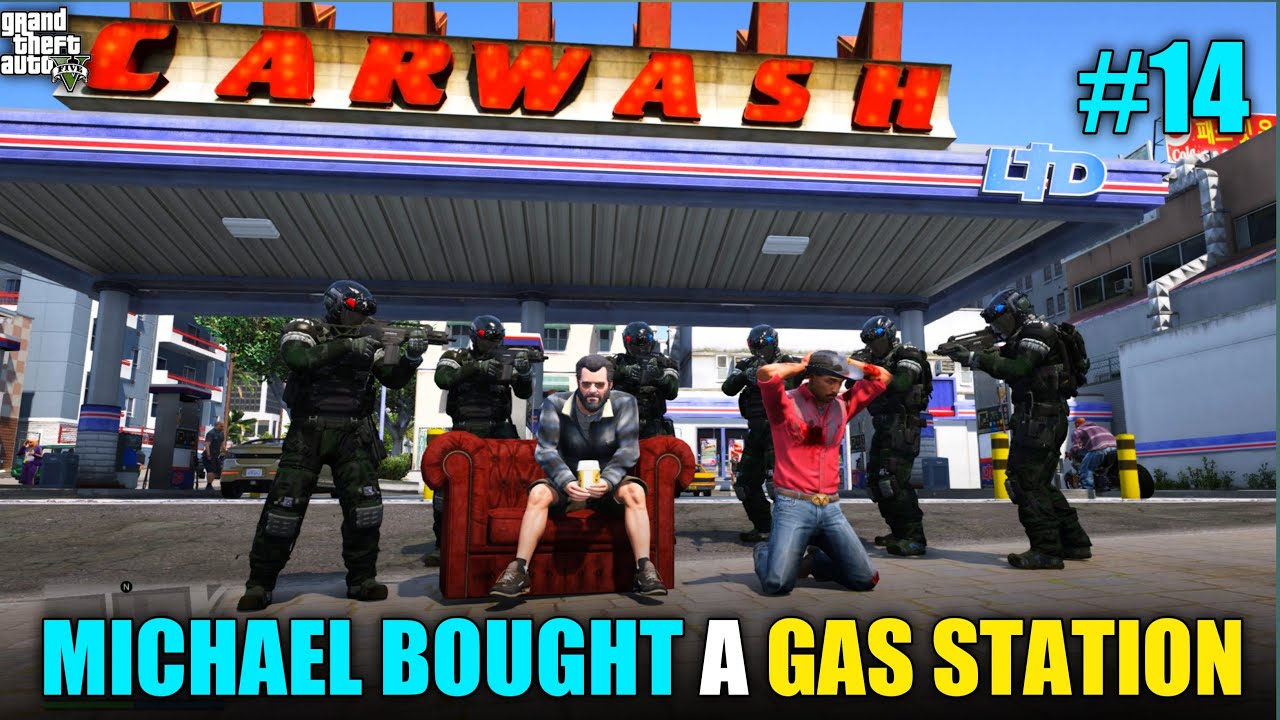 🔥Michael Bought A New Gas Station #gta5 #dattraxgaming  @GAMING_PREET_OFFICIAL 