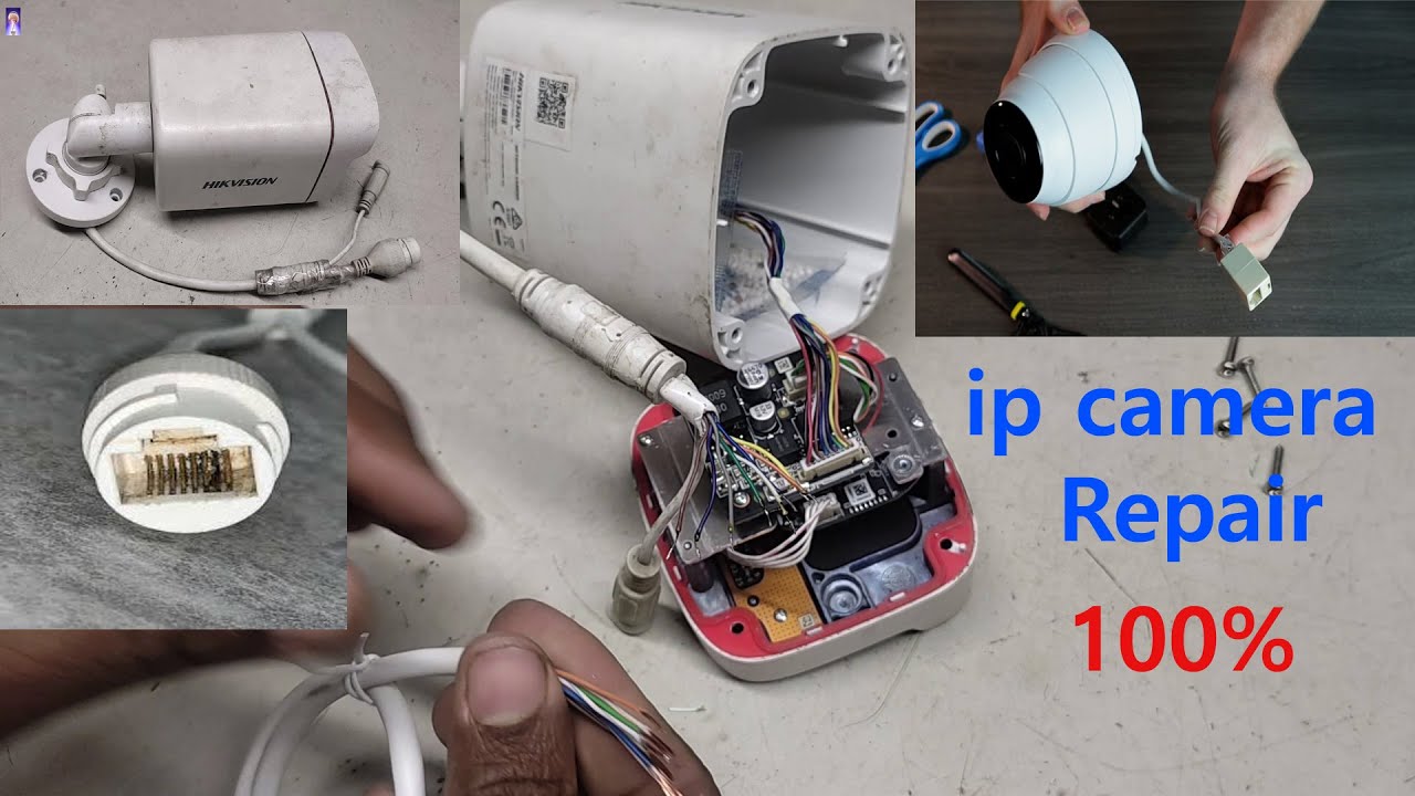Replacing RJ45 Connector, Cable, Hikvision IP camera LAN cable connector change and repair |