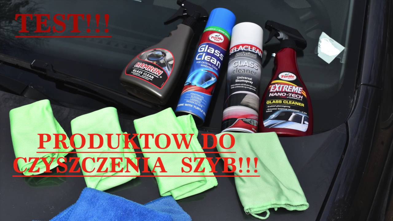 TEST CZTERECH PRODUKTÓW DO SZYB !!!
