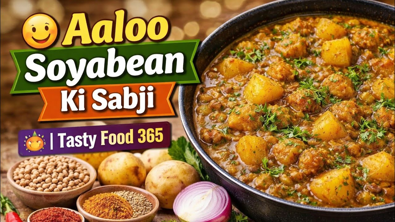 Aaloo Soyabean Ki Sabji 😋 | 10 Minute Mein Tasty Recipe | Easy & Healthy Curry 🍲