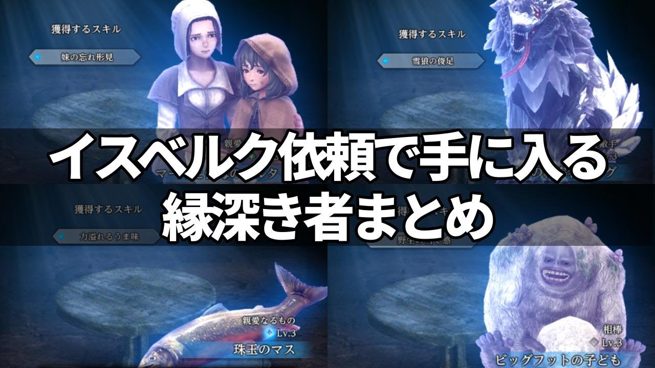 【ウィズダフネ】イスベルクのギルド依頼で手に入る縁深き者まとめ【Wizardry Variants Daphne】