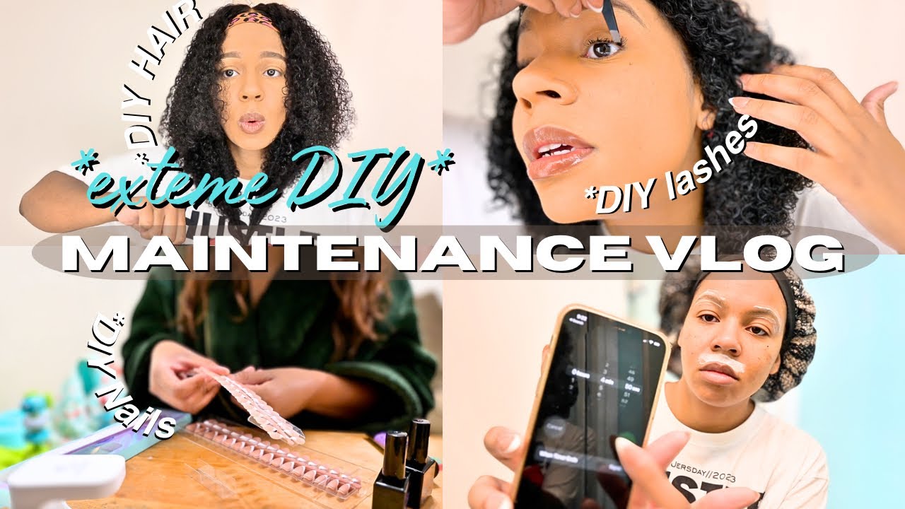 At home maintenance| DIY lashes, hair, nails+Hygiene shopping+GRWM+Amazon finds