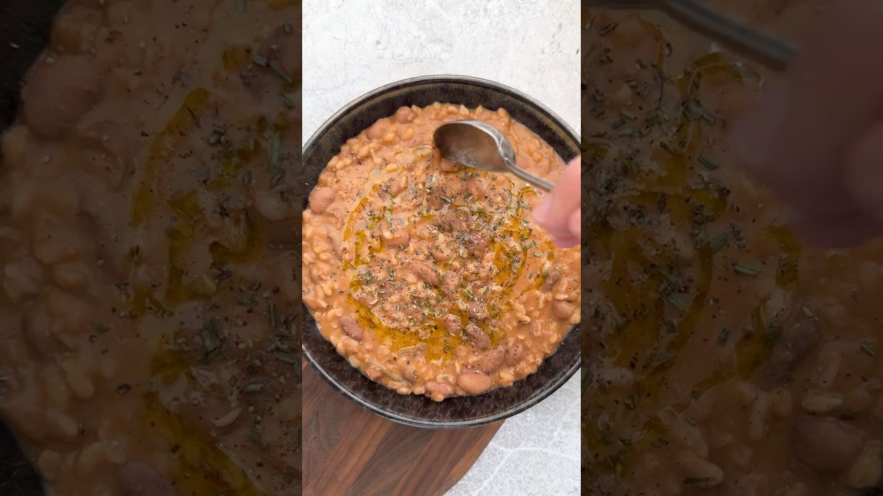 ✨ ZUPPA CREMOSA DI FARRO E FAGIOLI - ZUPPE DI STAGIONE ❄️❤️ #Shorts