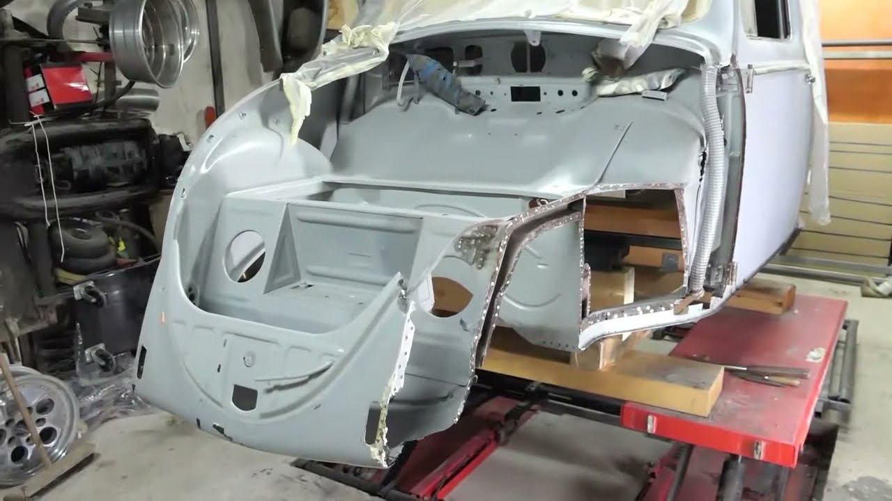 vw käfer vorderes Seitenteil /Seitenverkleidung  demontieren, vw beetle restoration