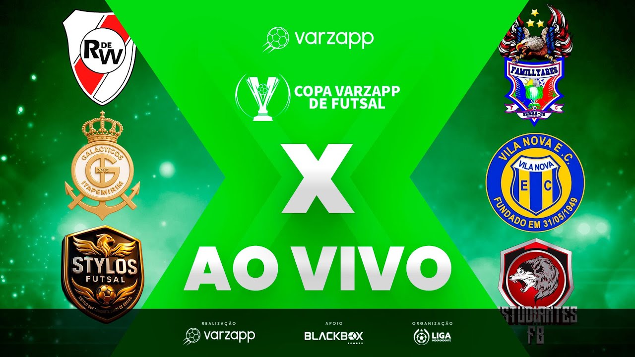 VARZAPP AO VIVO |  &Eacute; GUERRA PELA CLASSIFICA&Ccedil;&Atilde;O NA COPA VARZAPP DE FUTSAL! 🔥⚽ S&Oacute; JOGOS ELETRIZANTES