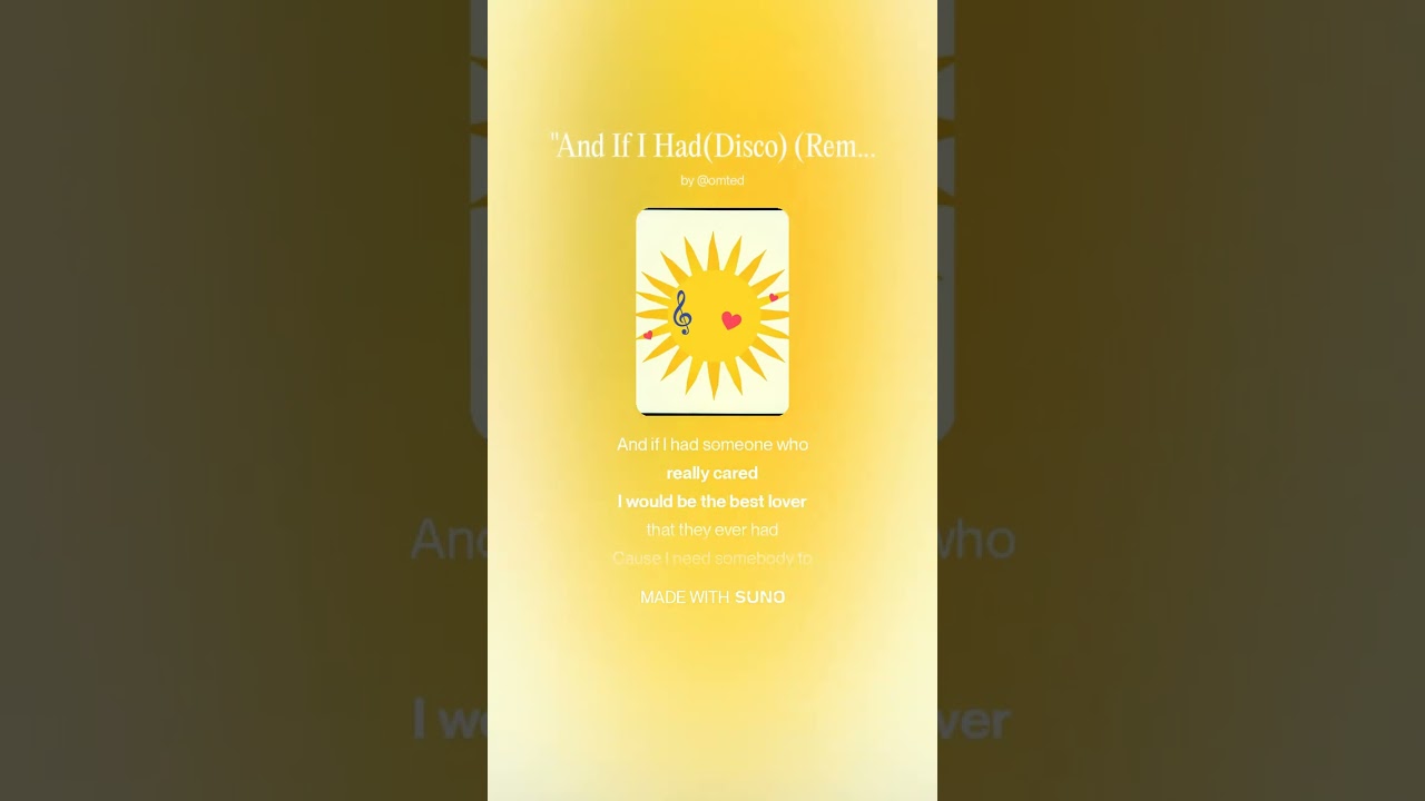 And If I HadDisco Remix